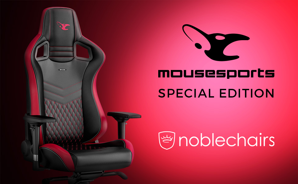 noblechairs EPIC Gaming Chair mousesports Edition Black Red