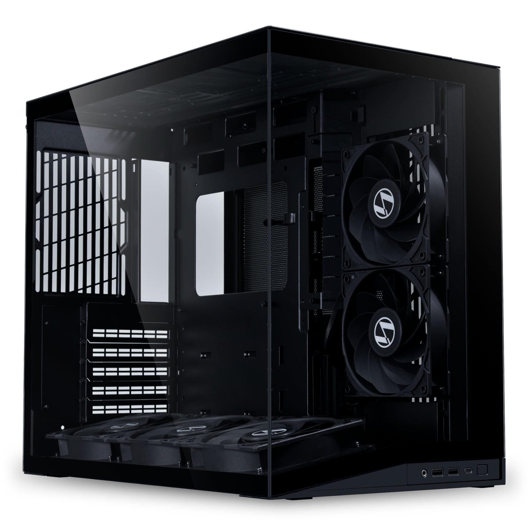 Lian Li O11 Dynamic Mini V2 Flow – Witte Gaming Behuizing Met 5 Reverse Fans, Mesh Top, Glaspanelen