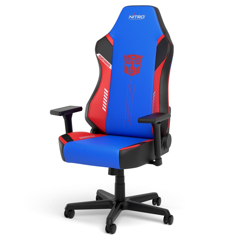 Das Bild zeigt den Nitro Concepts X1000 Gaming Stuhl - Transformers Optimus Prime Edition.