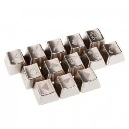  King Mod Services Metal Keycaps FPS-Set, silber