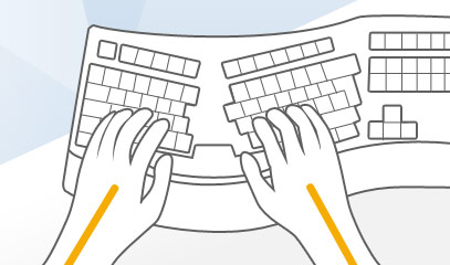 ergonomische Schreibhaltung